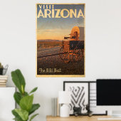 ヴィンテージワイルドウェスト旅行ポスター ポスター (ホームオフィス)