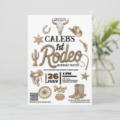 ヴィンテージワイルドウェスト1stロデオウェスタンバースデーパーティー 招待状 (スタンド正面)