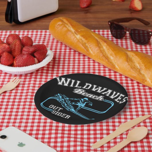 ヴィンテージワイルドウェーブビーチアウトサイダーズサーフ ペーパープレート (ピクニック)