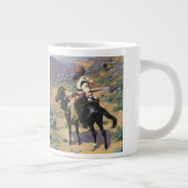 ヴィンテージワイルドウエストアンインディアントラッパーby Remington ジャンボコーヒーマグカップ (右)