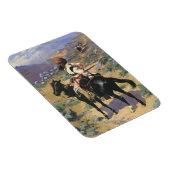 ヴィンテージワイルドウエストアンインディアントラッパーby Remington マグネット (右側)