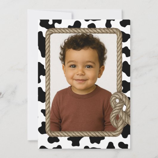 ヴィンテージワイルドウエストウェスタン1stロデオバースデーパーティー 招待状 (裏面)