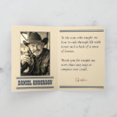 ヴィンテージワイルドウエストカウボーイタイポグラフィ父の日 カード (内部)