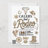 ヴィンテージワイルドウエストロデオウェスタンバースデーパーティー 招待状 (正面)