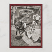 ヴィンテージワイルドウエスト自転車レース ポストカード (正面)