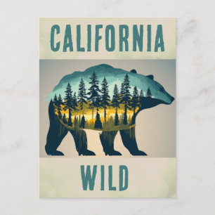 ヴィンテージワイルドカリフォルニアベア旅行 ポストカード