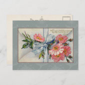 ヴィンテージワイルドバラバレンタイン シーズンポストカード (正面/裏面)