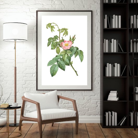 ヴィンテージワイルドバラ植物芸術印刷可能ポスター ポスター