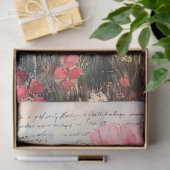 ヴィンテージワイルドフラワーガーデンの古いスクリプトのデコページ 薄葉紙 (ギフト)