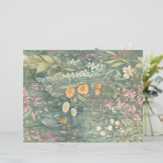 ヴィンテージワイルドフラワーガーデンボタニカルジャンクジャーナル (スタンド正面)