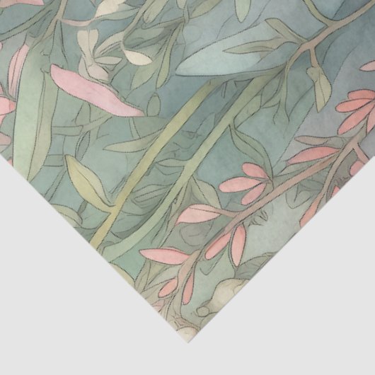 ヴィンテージワイルドフラワーガーデンボタニカルデクページ 薄葉紙 (詳細)