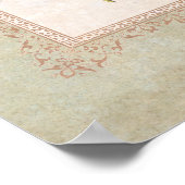 ヴィンテージワイルドフラワーズアンティーク植物学 ポスター (角)