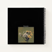 ヴィンテージワイルドフラワーズデイジードリーマー引用文ジャーナル ノートブック (裏面)