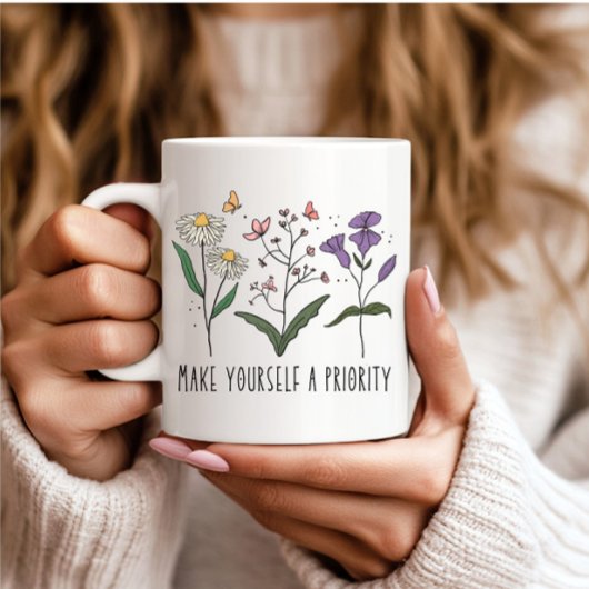 ヴィンテージワイルドフラワーセルフラブ コーヒーマグカップ