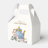 ヴィンテージワイルドフラワーティーポット赤ちゃんシャワー フェイバーボックス (裏面サイド)