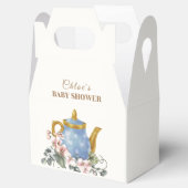 ヴィンテージワイルドフラワーティーポット赤ちゃんシャワー フェイバーボックス (オープン)