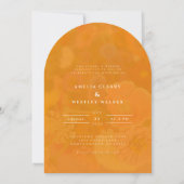 ヴィンテージワイルドフラワーピンクポピー結婚ズモノグラム 招待状 (裏面)