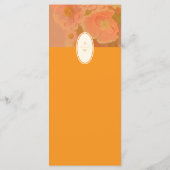 ヴィンテージワイルドフラワーピンクポピー結婚モノグラム メニュー (裏面)