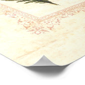 ヴィンテージワイルドフラワーフェミニンズブードワールプリント ポスター (角)