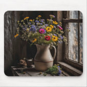 ヴィンテージワイルドフラワーブーケ マウスパッド (正面)