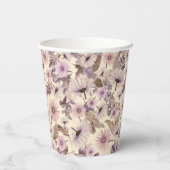 ヴィンテージワイルドフラワープリント 紙コップ (裏面)