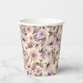 ヴィンテージワイルドフラワープリント 紙コップ (正面)