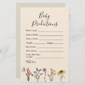 ヴィンテージワイルドフラワーベイビーシャワーベビー予測 (正面/裏面)