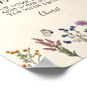 ヴィンテージワイルドフラワーベイビーシャワーマムオーサバー標識 ポスター (角)