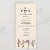 ヴィンテージワイルドフラワーベビシャワーメニュー メニュー (正面/裏面)