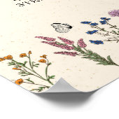 ヴィンテージワイルドフラワーベビーシャワーフォトブース ポスター (角)