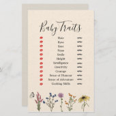 ヴィンテージワイルドフラワーベビーシャワーベビー特性 (正面/裏面)
