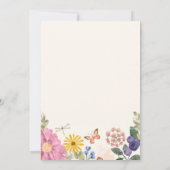 ヴィンテージワイルドフラワーベビーシャワー招待状 招待状 (裏面)