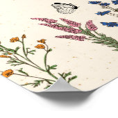 ヴィンテージワイルドフラワーベビーシャワー歓迎サイン ポスター (角)