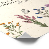 ヴィンテージワイルドフラワーベビーシャワー深夜おむつ ポスター (角)