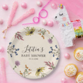 ヴィンテージワイルドフラワーベビーシャワー紙プレート ペーパープレート (パーティー)