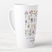 ヴィンテージワイルドフラワー引用文昇華水彩 カフェラテマグ (左アングル)