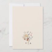 ヴィンテージワイルドフラワー日付の保存 セーブザデート (裏面)