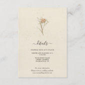 ヴィンテージワイルドフラワー水彩囲い エンクロージャーカード (正面)