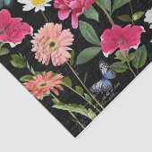 ヴィンテージワイルドフラワー蝶の手書き切り 薄葉紙 (詳細)