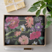 ヴィンテージワイルドフラワー蝶の手書き切り 薄葉紙 (ギフト)