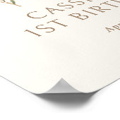 ヴィンテージワイルドフラワー誕生日ウェルカムサイン ポスター (角)