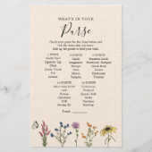 ヴィンテージワイルドフラワー財布の中の何 (正面)