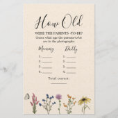 ヴィンテージワイルドフラワー赤ちゃんシャワーどのように古い両親 (正面)