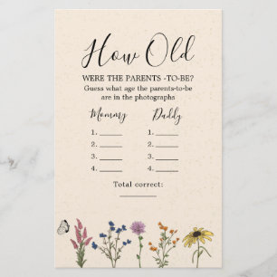 ヴィンテージワイルドフラワー赤ちゃんシャワーどのように古い両親