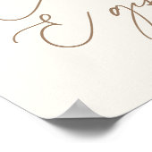 ヴィンテージワイルドフラワー赤ちゃんシャワーカードとプレゼント ポスター (角)