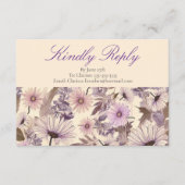 ヴィンテージワイルドフラワー赤ちゃんシャワー エンクロージャーカード (正面)