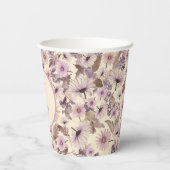 ヴィンテージワイルドフラワー赤ちゃんシャワー 紙コップ (裏面)