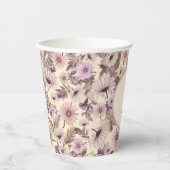ヴィンテージワイルドフラワー赤ちゃんシャワー 紙コップ (正面)