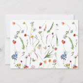 ヴィンテージワイルドフラワー金ゴールドスクリプトパーソナライズされた サンキューカード (裏面)