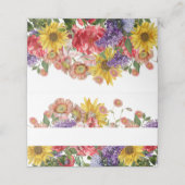 ヴィンテージワイルドフ結婚ラワーズ折り畳み座席表 プレイスカード (外部開封)